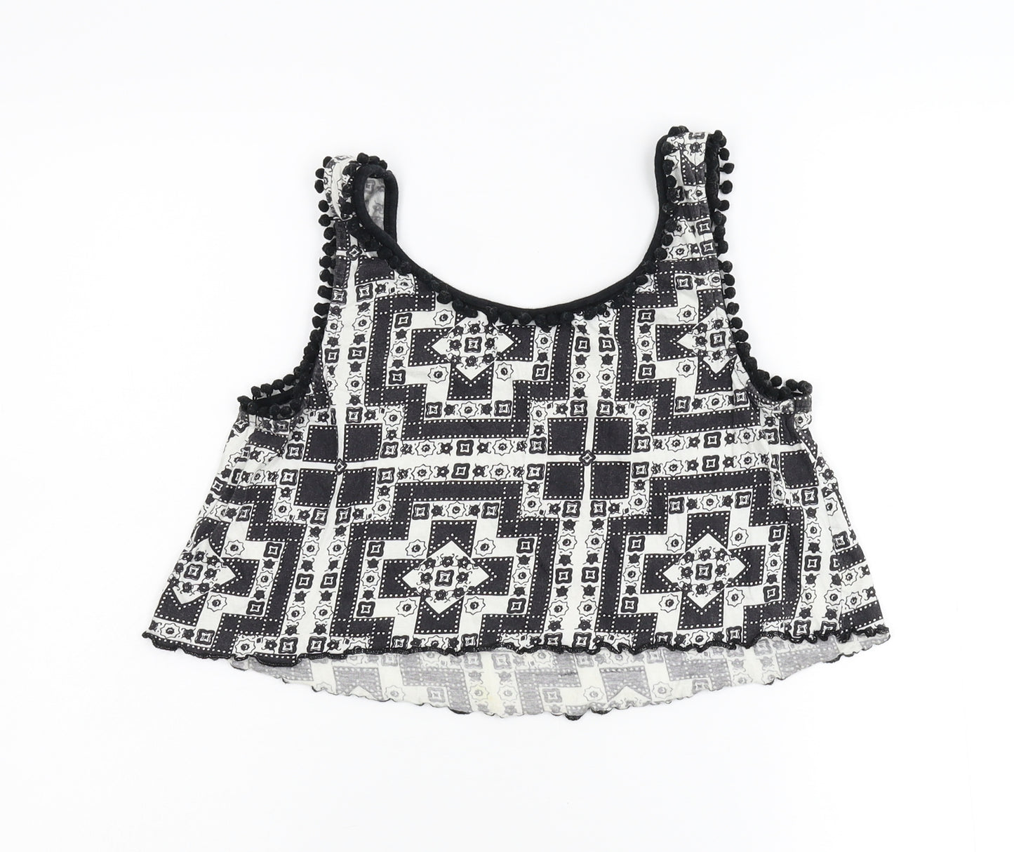 Topshop[ Womens Multicoloured Geometric  Basic Tank Size 6