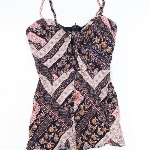 Primark Womens Multicoloured Geometric  Jumpsuit One-Piece Size 6