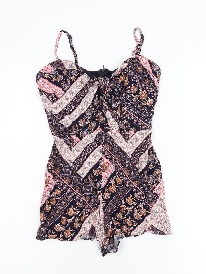 Primark Womens Multicoloured Geometric Jumpsuit One-Piece Size 6