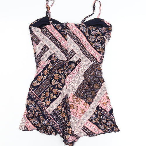 Primark Womens Multicoloured Geometric  Jumpsuit One-Piece Size 6
