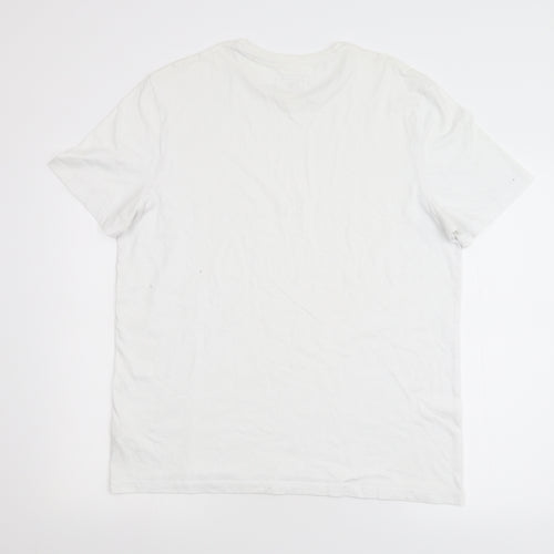 F&F Mens White  Flannel  T-Shirt Size L