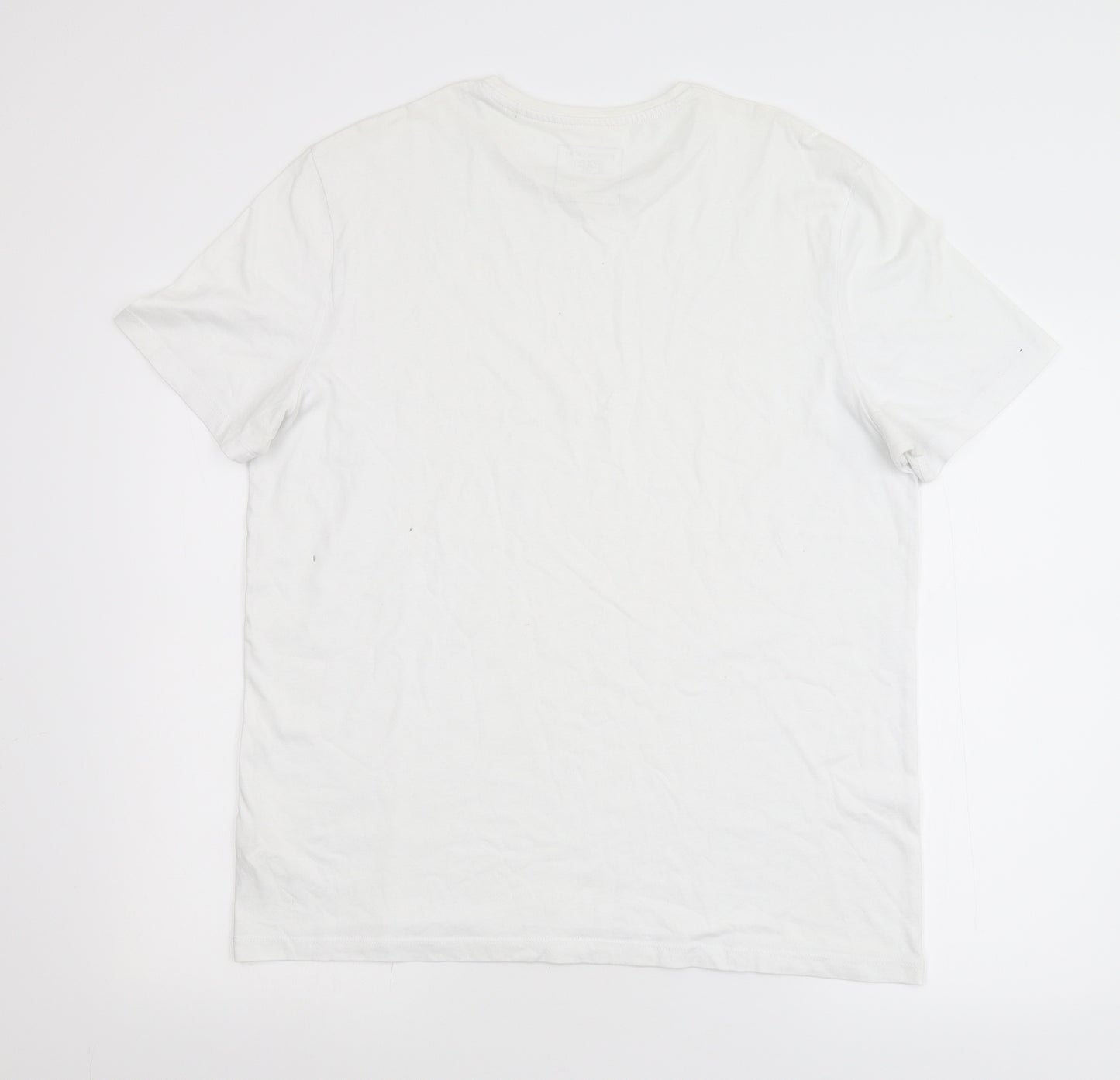 F&F Mens White  Flannel  T-Shirt Size L