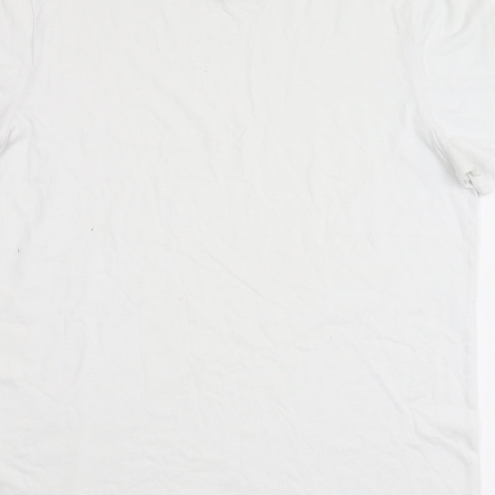 F&F Mens White  Flannel  T-Shirt Size L