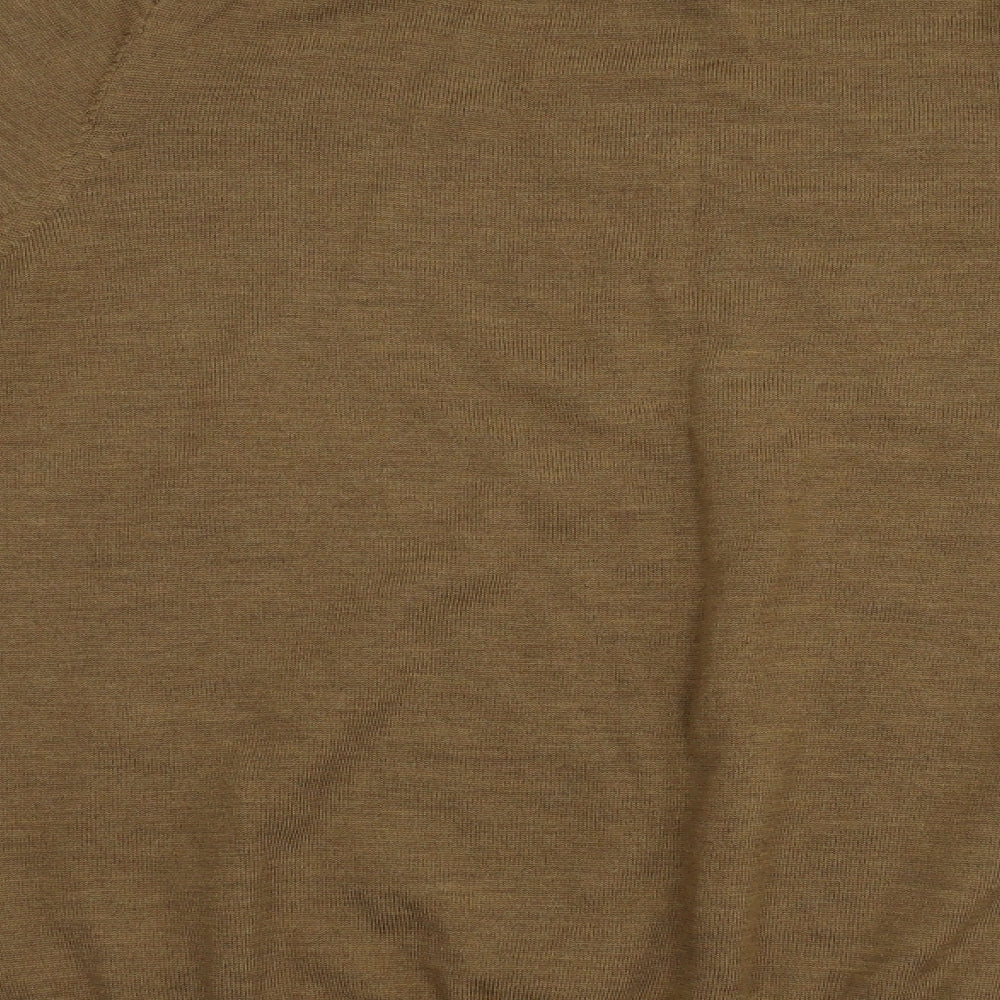 Jasper Conran Mens Brown  Knit Pullover Jumper Size XL  - 100% Merino Wool