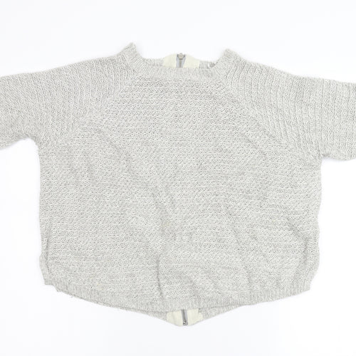 Golddigga Womens Grey  Knit Full Zip Jumper Size 8
