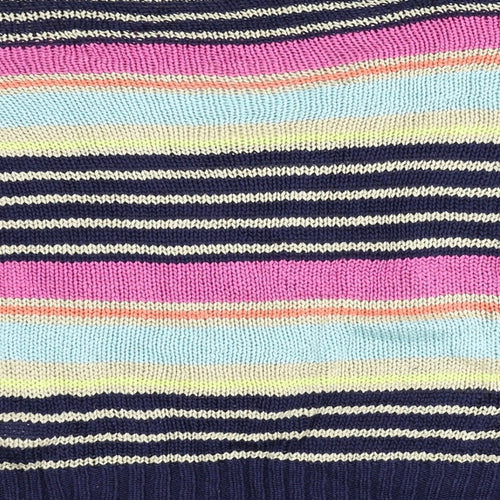 Preworn Womens Multicoloured Striped Knit Pullover Jumper Size M