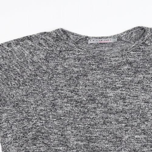 Legend Womens Grey  Knit Pullover Jumper Size M  - Batwing