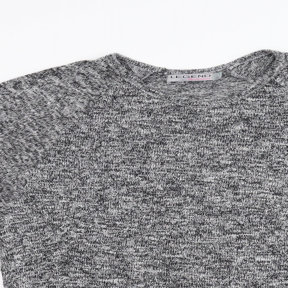 Legend Womens Grey  Knit Pullover Jumper Size M  - Batwing