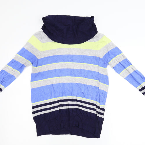 M&S Womens Multicoloured Striped Knit Pullover Jumper Size M