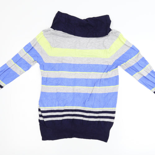 M&S Womens Multicoloured Striped Knit Pullover Jumper Size M