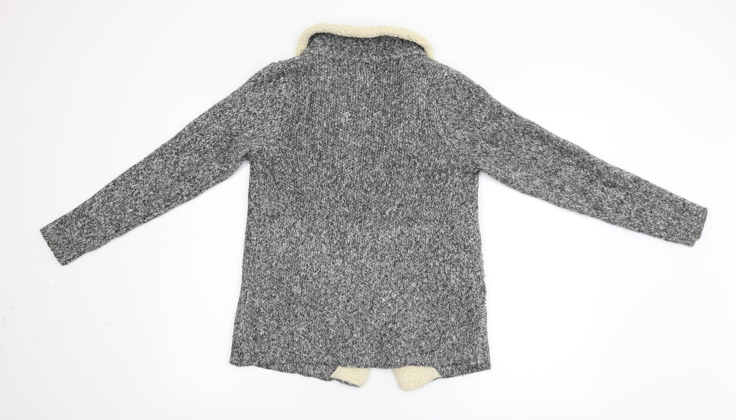 Primark Womens Grey  Knit Cardigan Jumper Size S