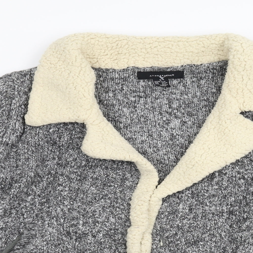 Primark Womens Grey  Knit Cardigan Jumper Size S