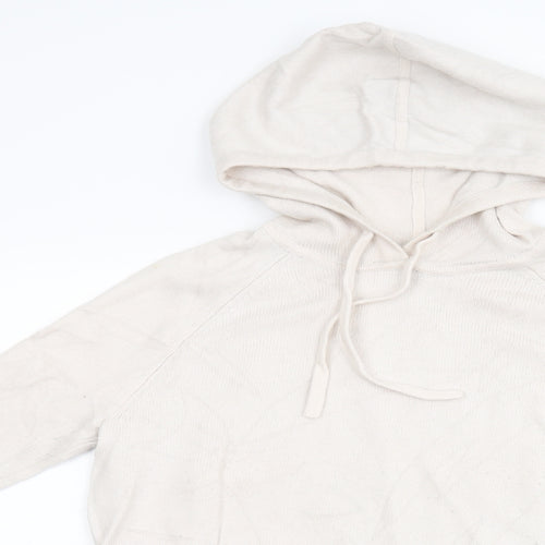 Boden Womens Beige Striped Knit Pullover Hoodie Size 8