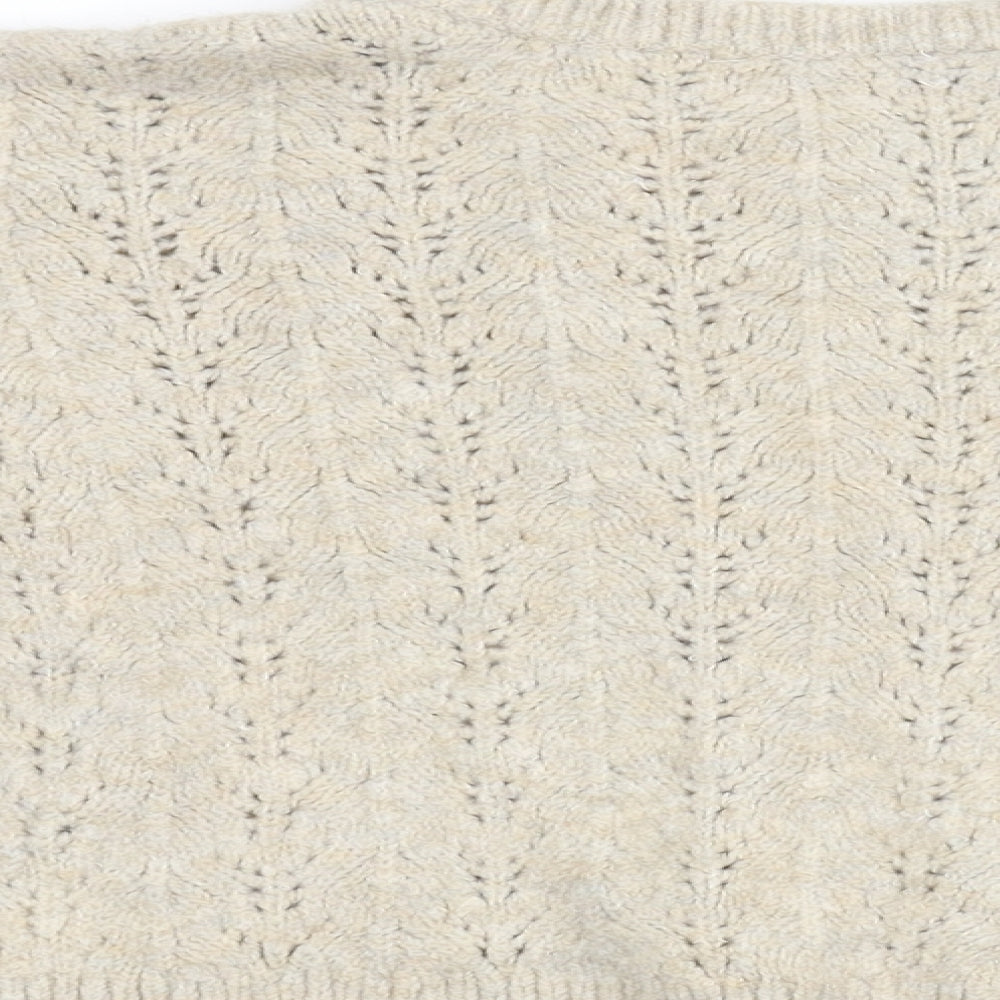 Preworn Girls Beige  Knit Pullover Jumper Size M