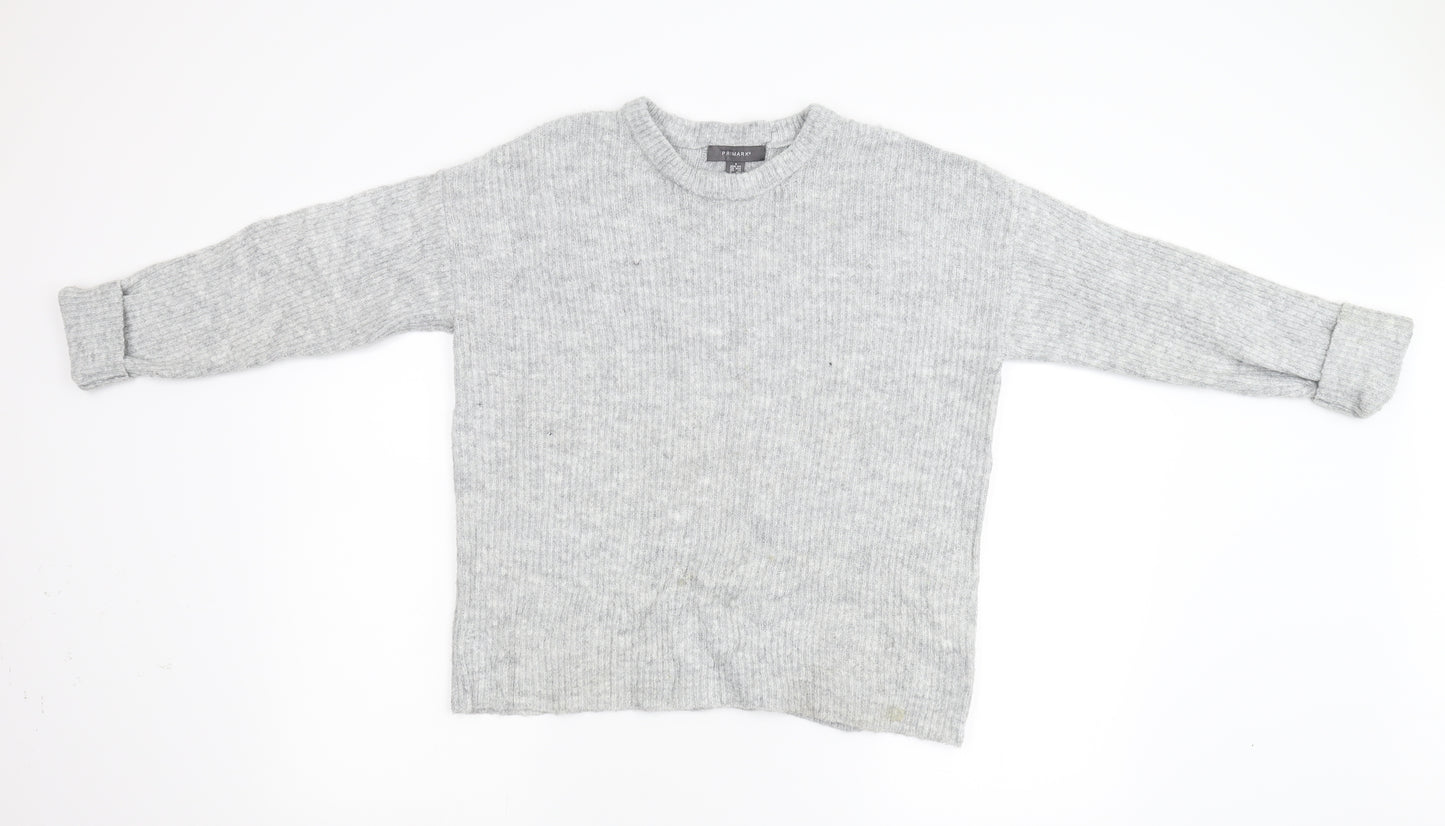 Primark Womens Grey  Knit Pullover Jumper Size S