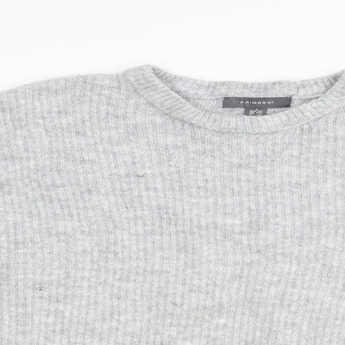 Primark Womens Grey  Knit Pullover Jumper Size S