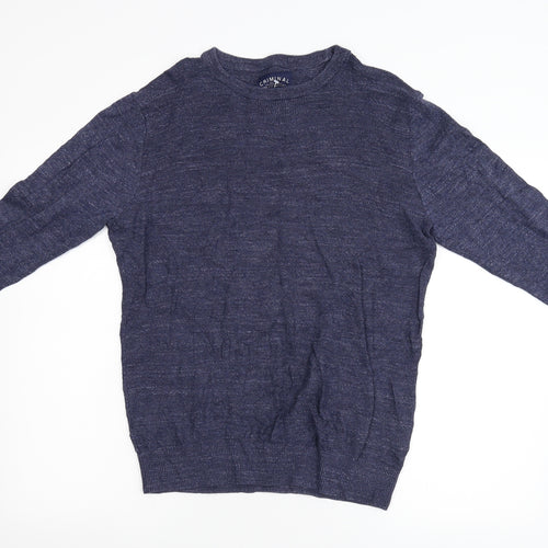 Criminal Mens Blue  Knit Pullover Jumper Size M