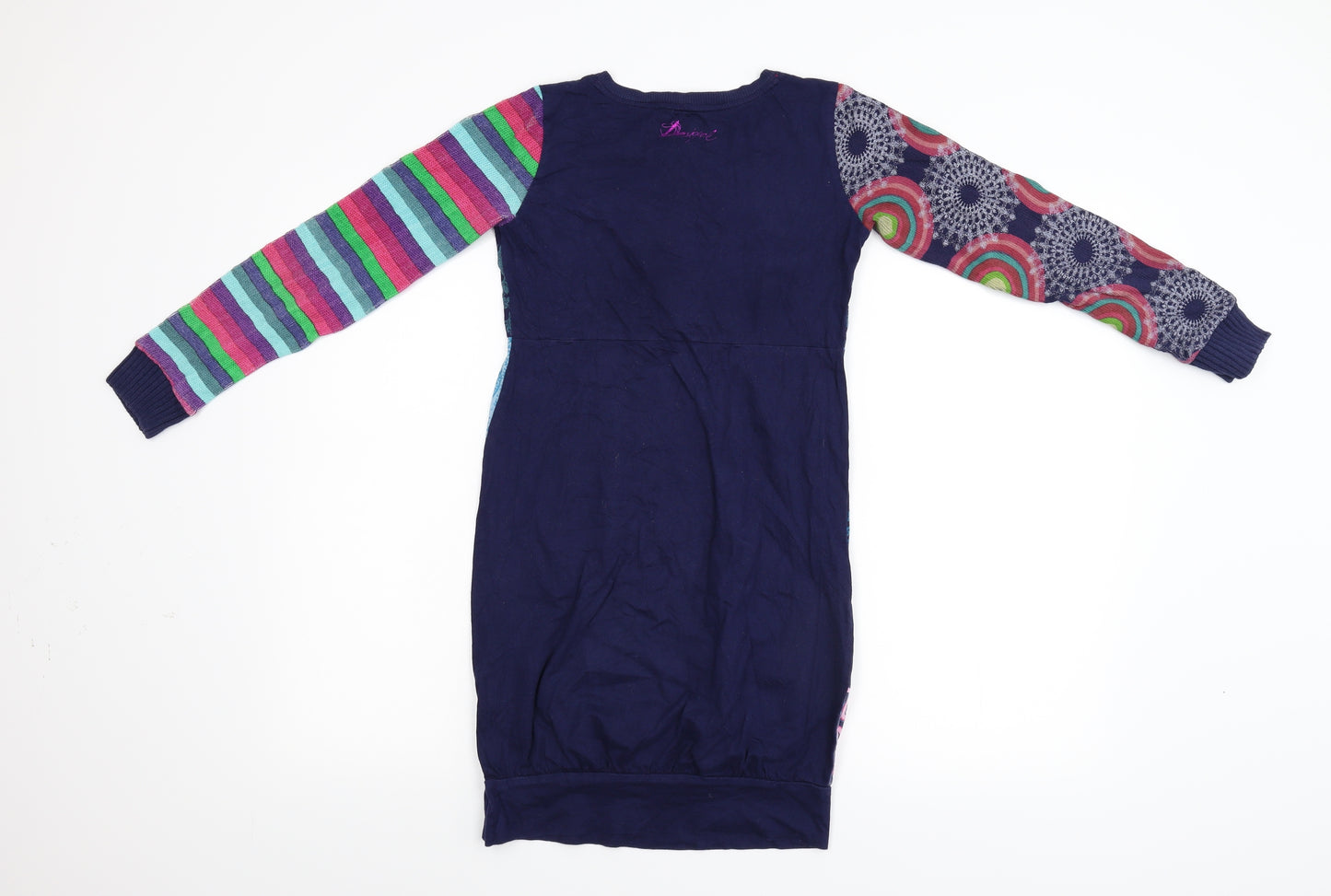 Desigual Girls Multicoloured Striped Jersey Shift  Size 11-12 Years