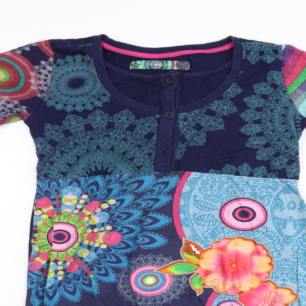 Desigual Girls Multicoloured Striped Jersey Shift  Size 11-12 Years