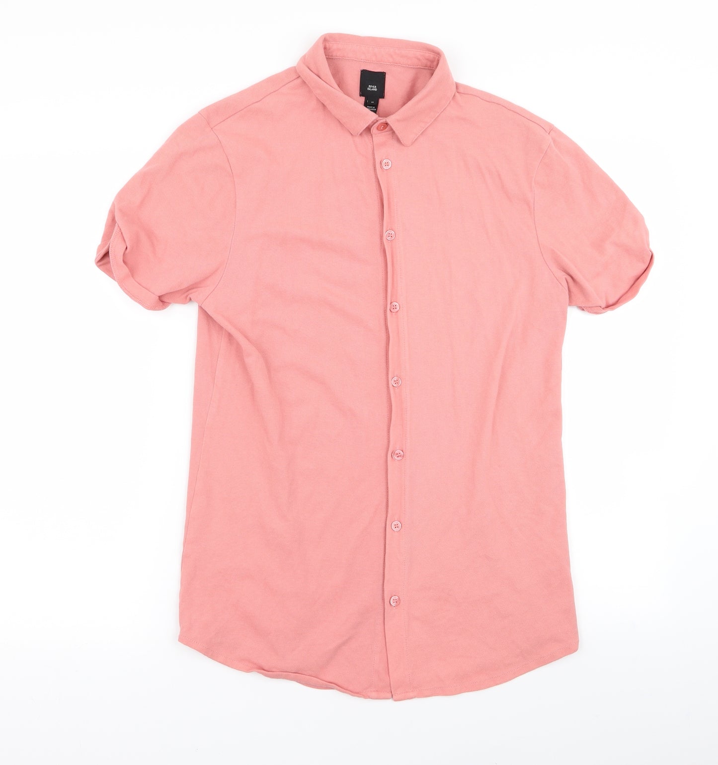 river islan Mens Pink    Polo Size M