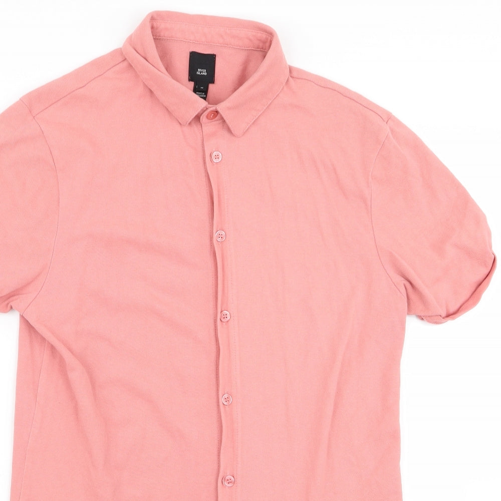 river islan Mens Pink    Polo Size M