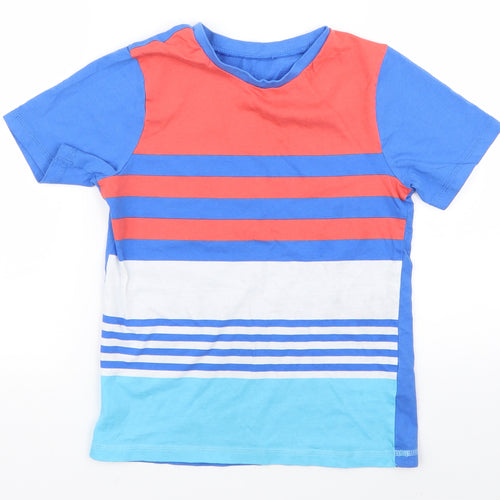 George Boys Multicoloured Striped  Basic T-Shirt Size 10 Years