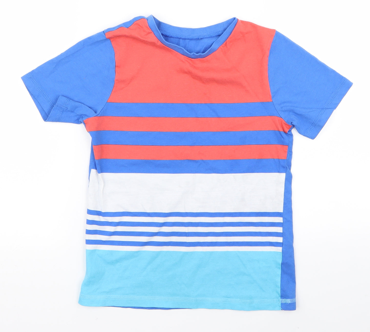 George Boys Multicoloured Striped  Basic T-Shirt Size 10 Years