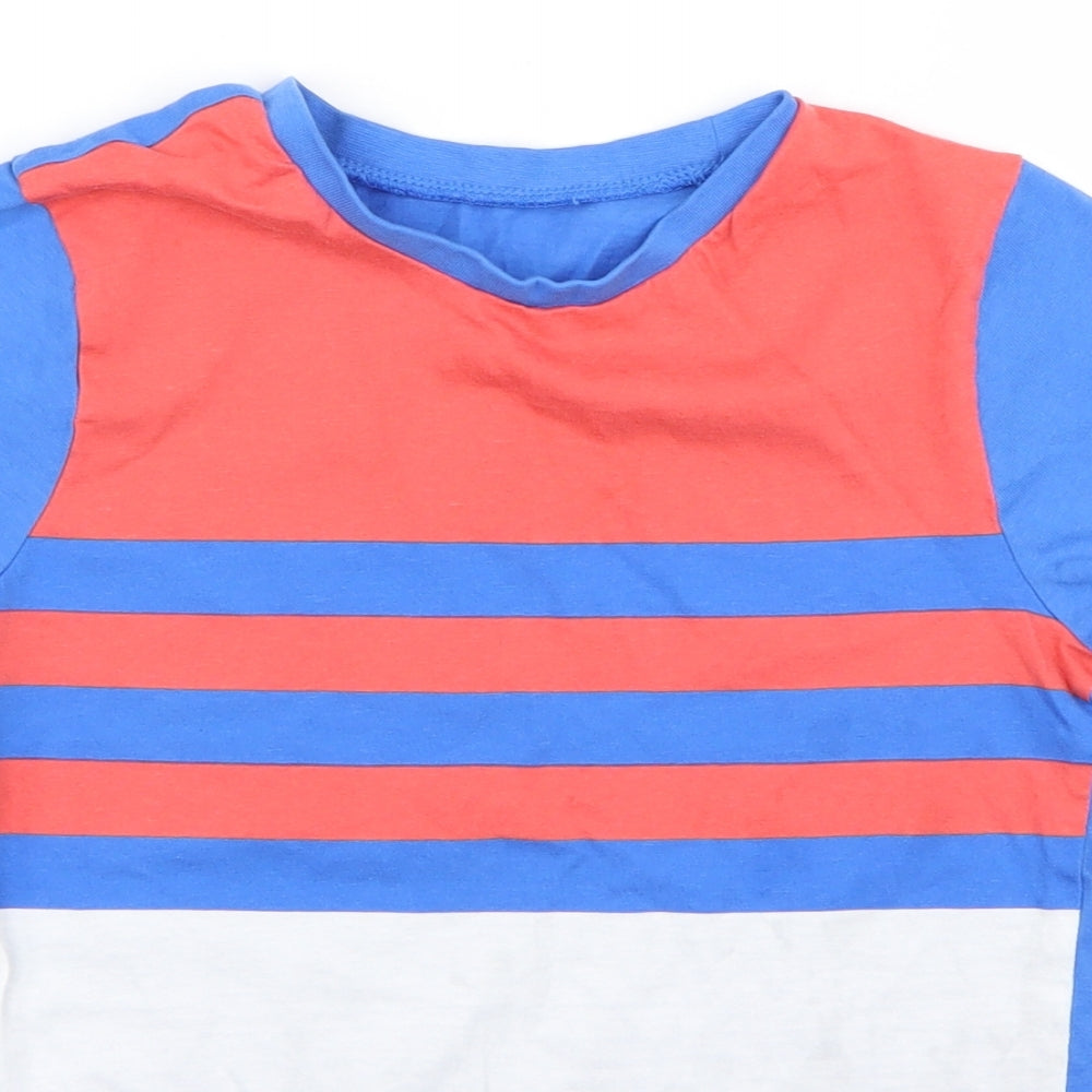 George Boys Multicoloured Striped  Basic T-Shirt Size 10 Years
