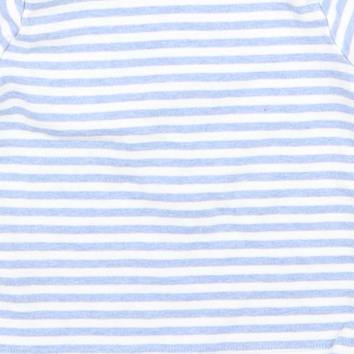 F&F Baby Blue Striped  Basic T-Shirt Size 12 Months