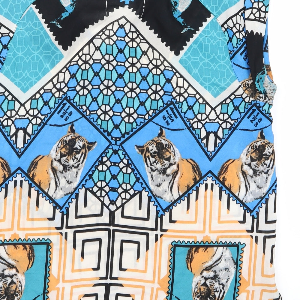 River Island Womens Multicoloured Animal Print  Basic Blouse Size 14