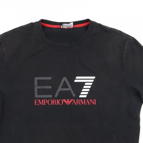 ARMANI Mens Black    T-Shirt Size M