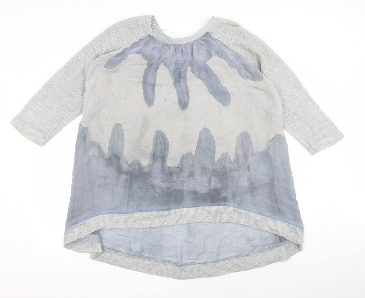 Klass Womens Grey Basic T-Shirt Size L