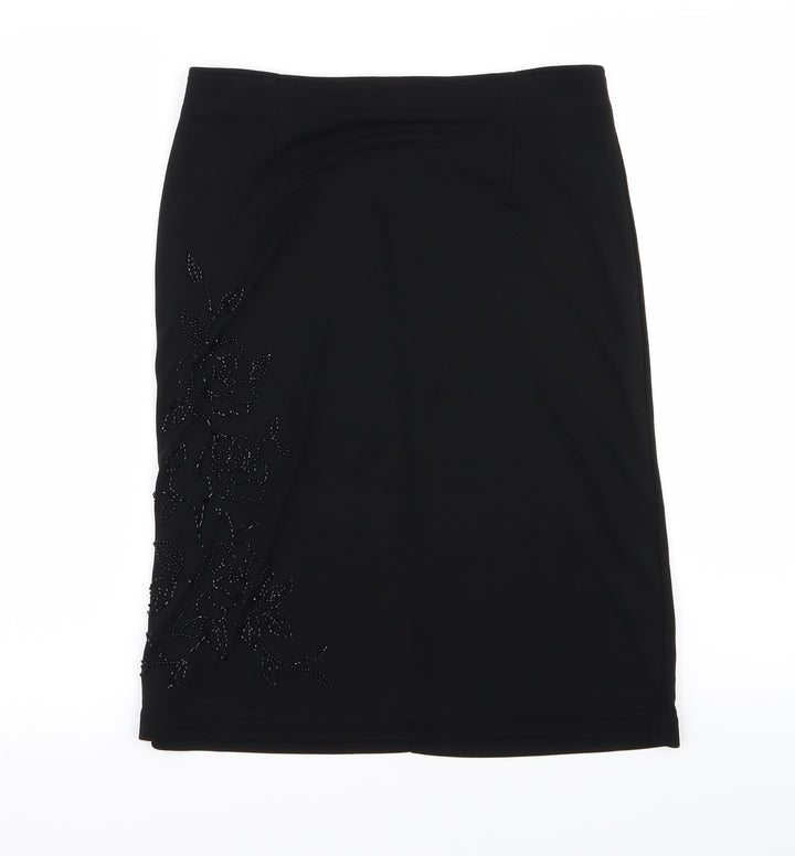 Dorothy Perkins Womens Black  Rayon Straight & Pencil Set Size 12