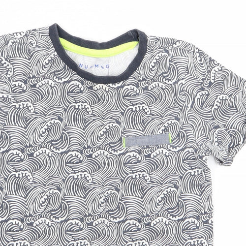 Nutmeg Boys White Animal Print  Basic T-Shirt Size 4 Years