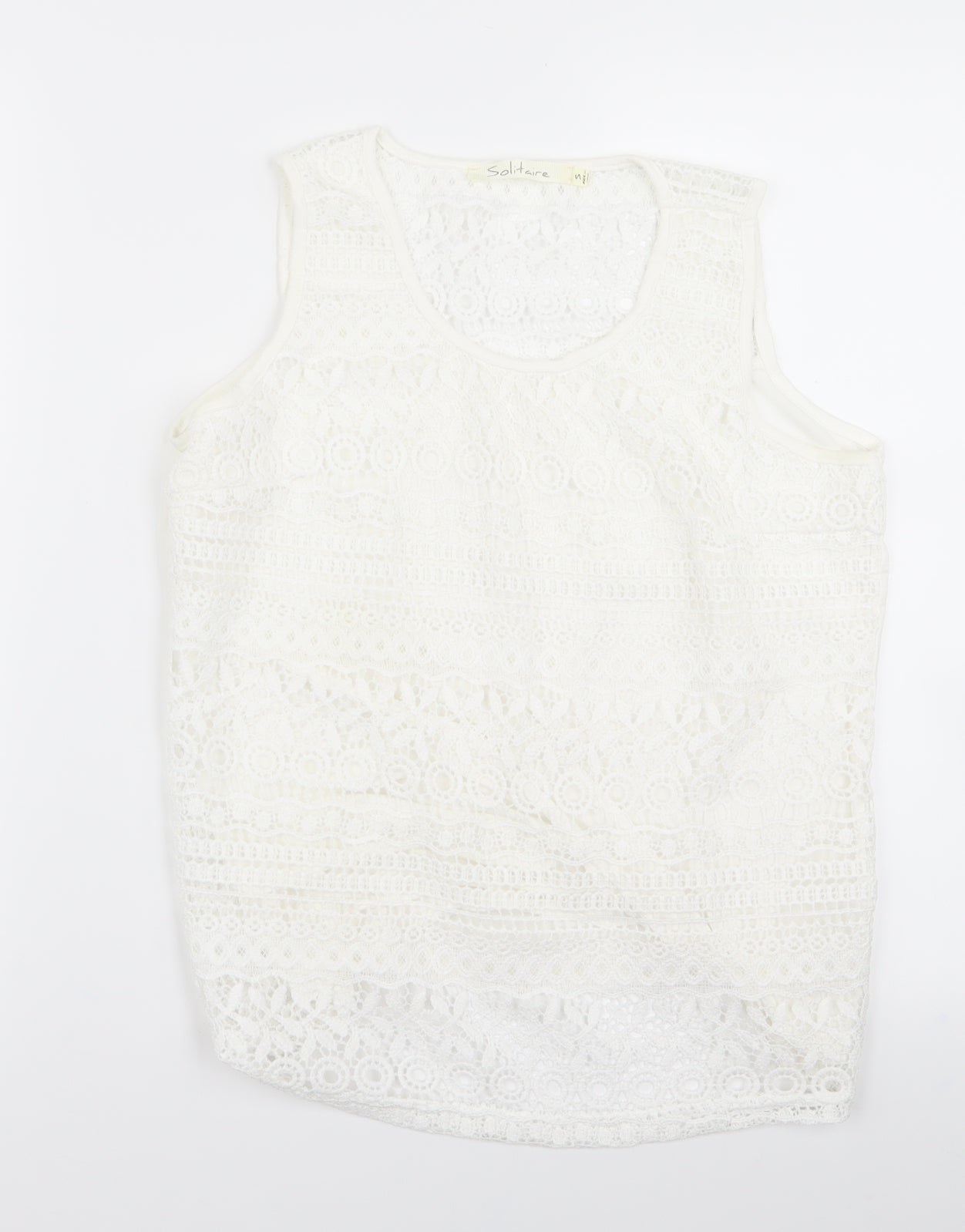 Preworn Womens White   Basic Tank Size 12