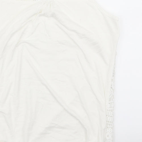 Preworn Womens White   Basic Tank Size 12