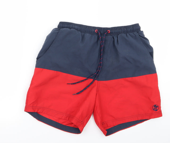 EAST Womens Multicoloured Striped Athletic Shorts Size M - v