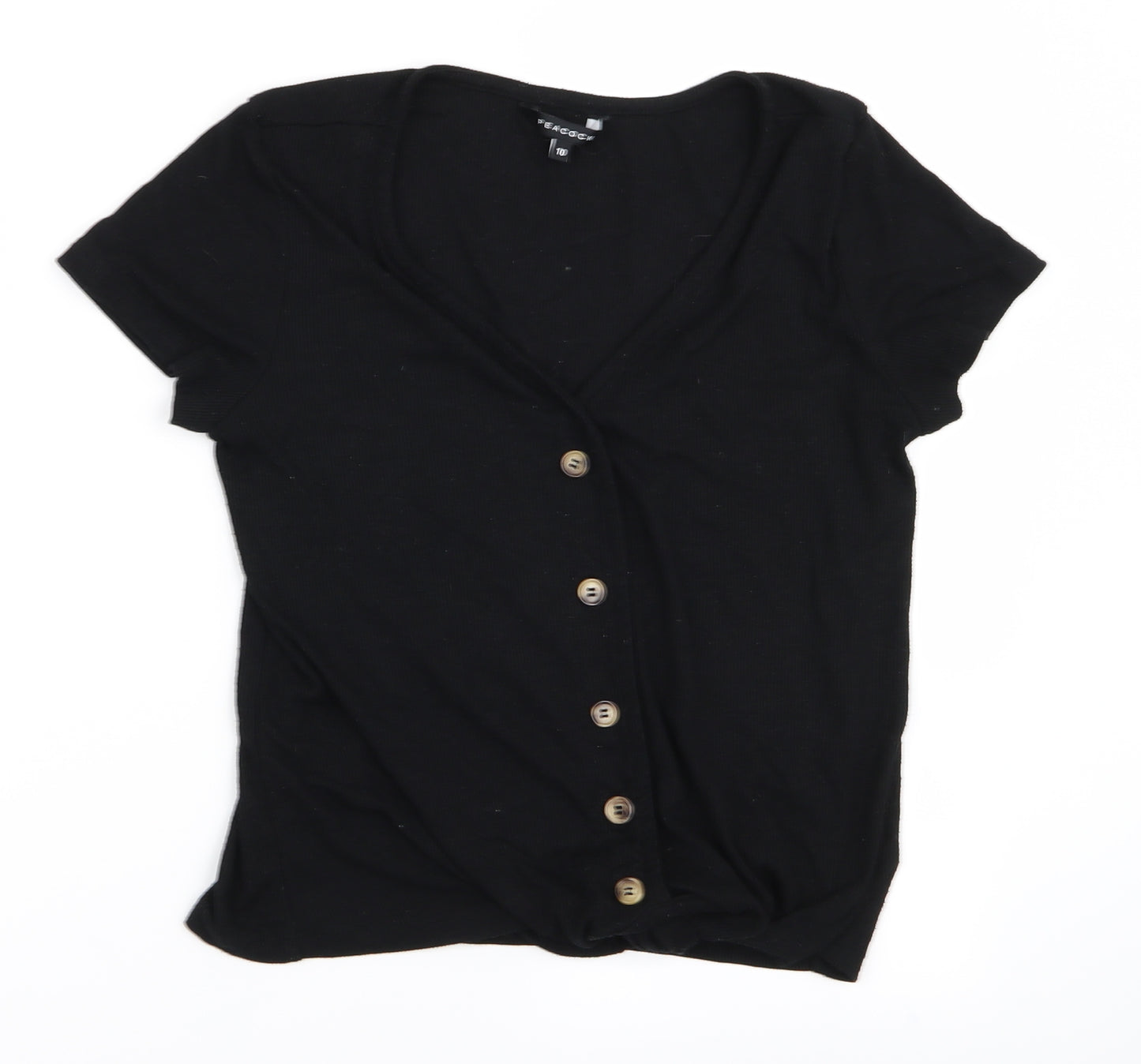 Peacocks Womens Black   Cardigan Jumper Size 10