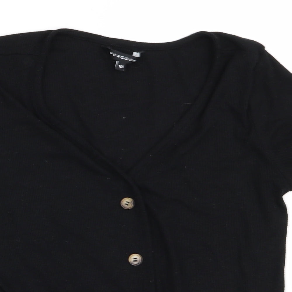 Peacocks Womens Black   Cardigan Jumper Size 10