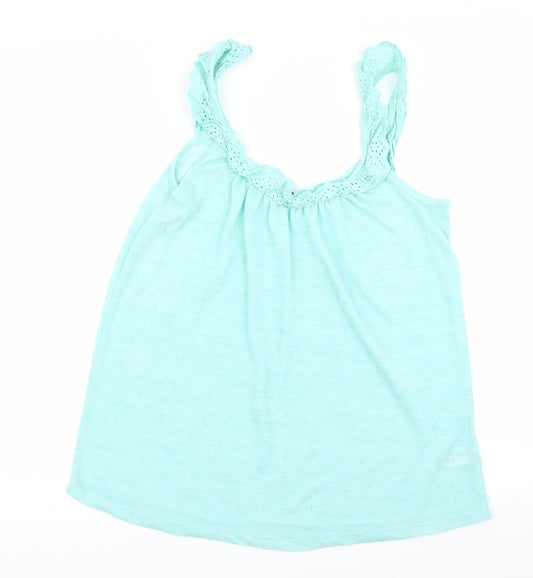 Front view of Pep&Co women’s blue basic blouse, size UK 18