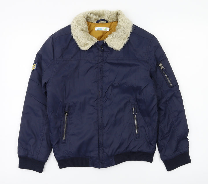 M&Co Boys Blue   Bomber Jacket Coat