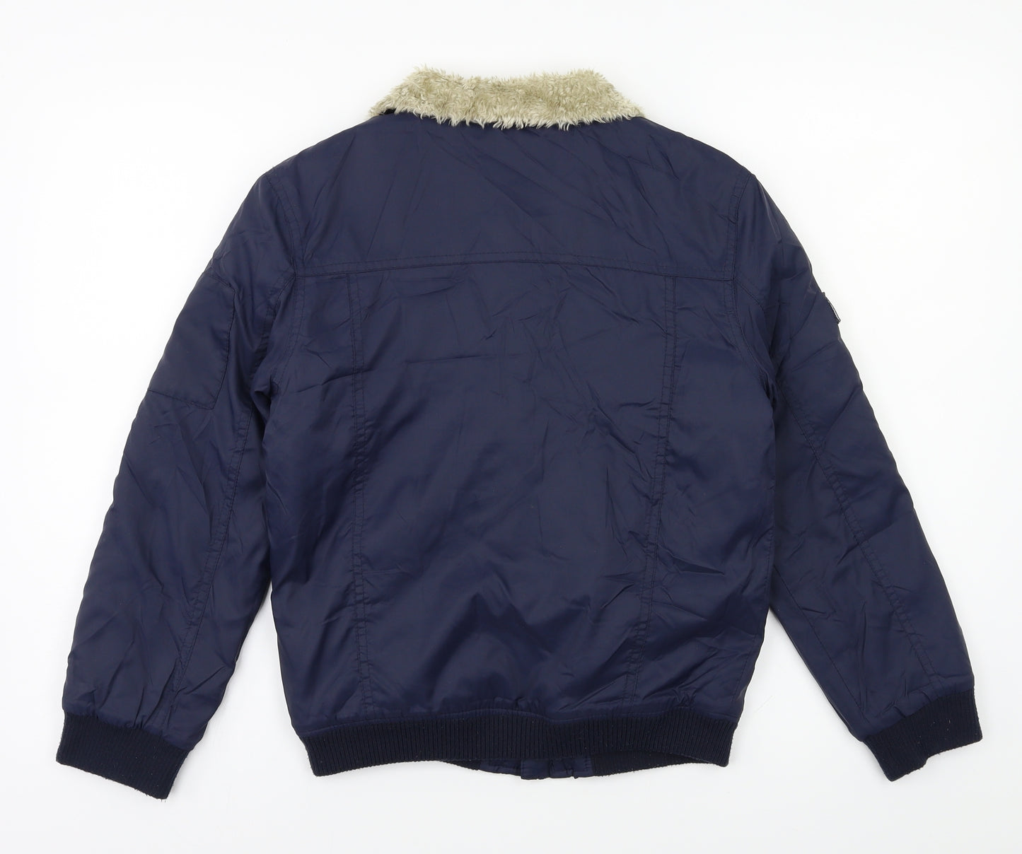 M&Co Boys Blue   Bomber Jacket Coat
