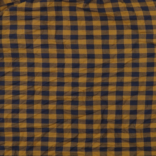H&M Mens Yellow Check   Button-Up Size M