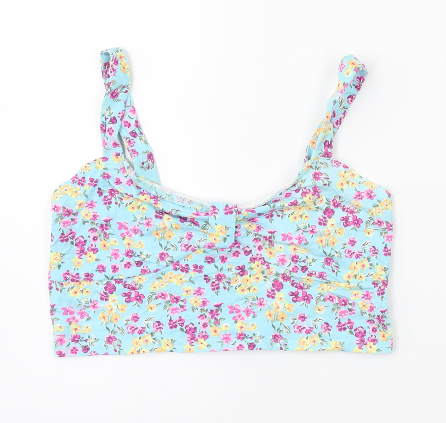 New Look Womens Multicoloured Floral  Cropped Tank Size S