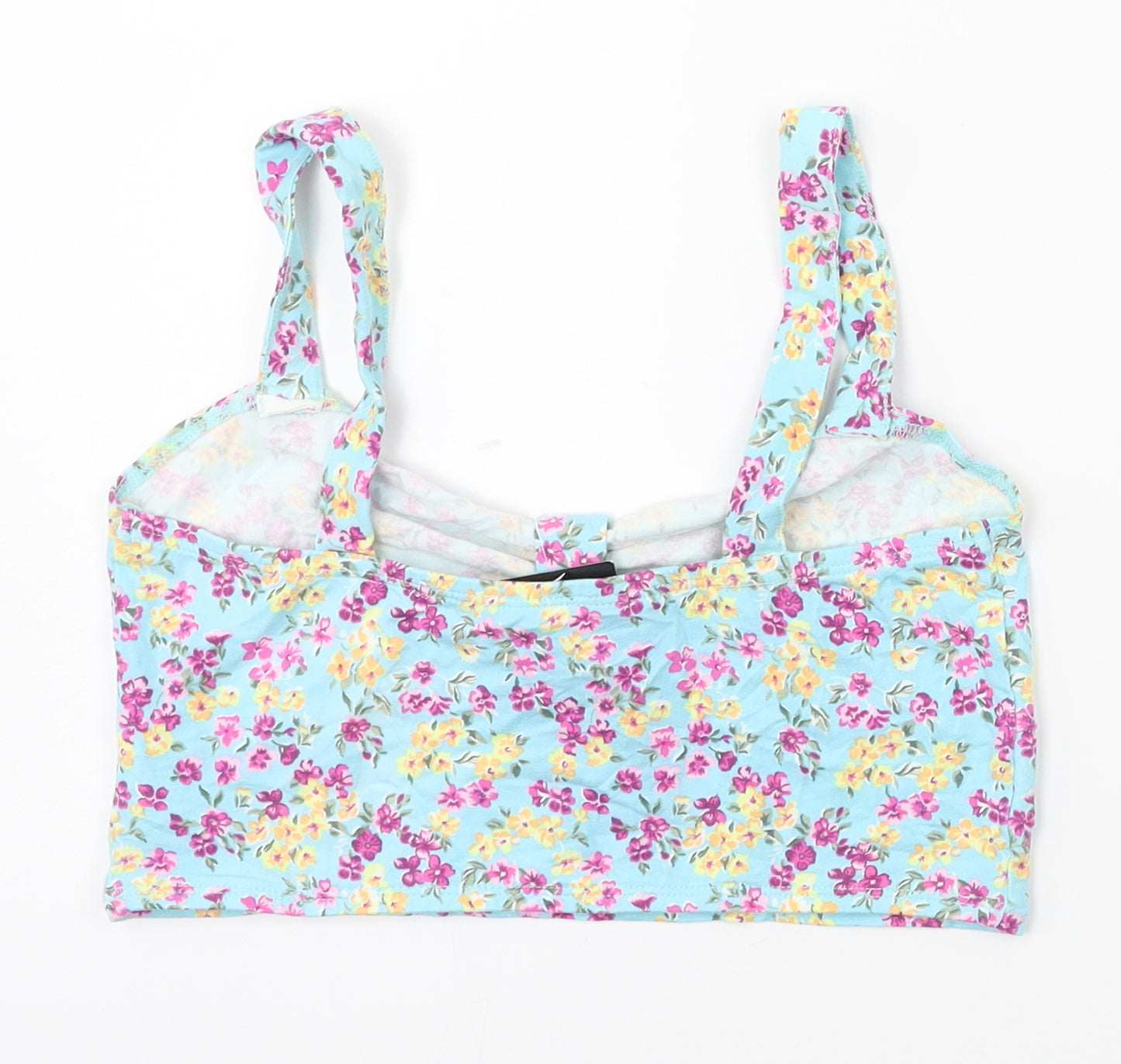 New Look Womens Multicoloured Floral  Cropped Tank Size S