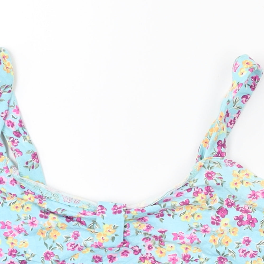 New Look Womens Multicoloured Floral  Cropped Tank Size S