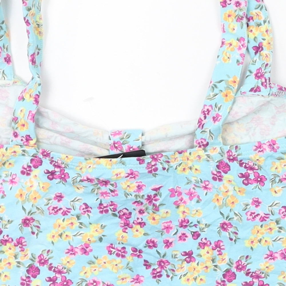 New Look Womens Multicoloured Floral  Cropped Tank Size S