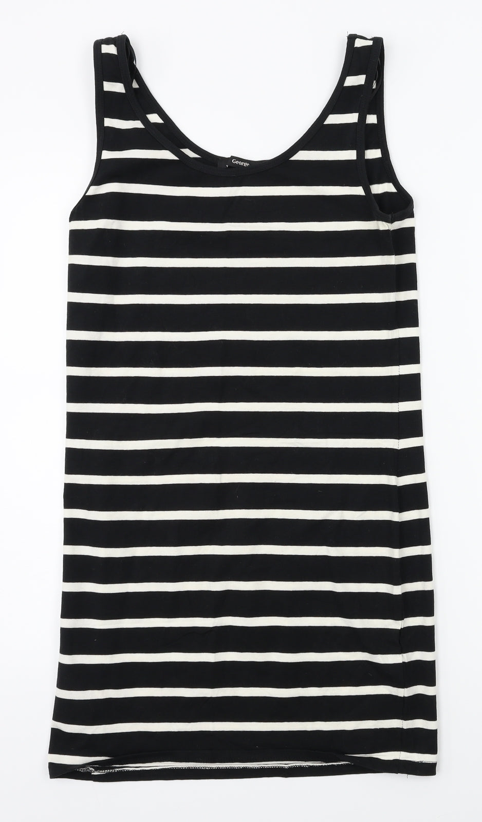 George Womens Black Striped  Jersey Tank Size 14