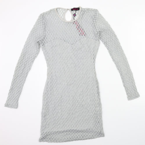 Motel Rocks Womens Grey  Lace Bodycon  Size 12