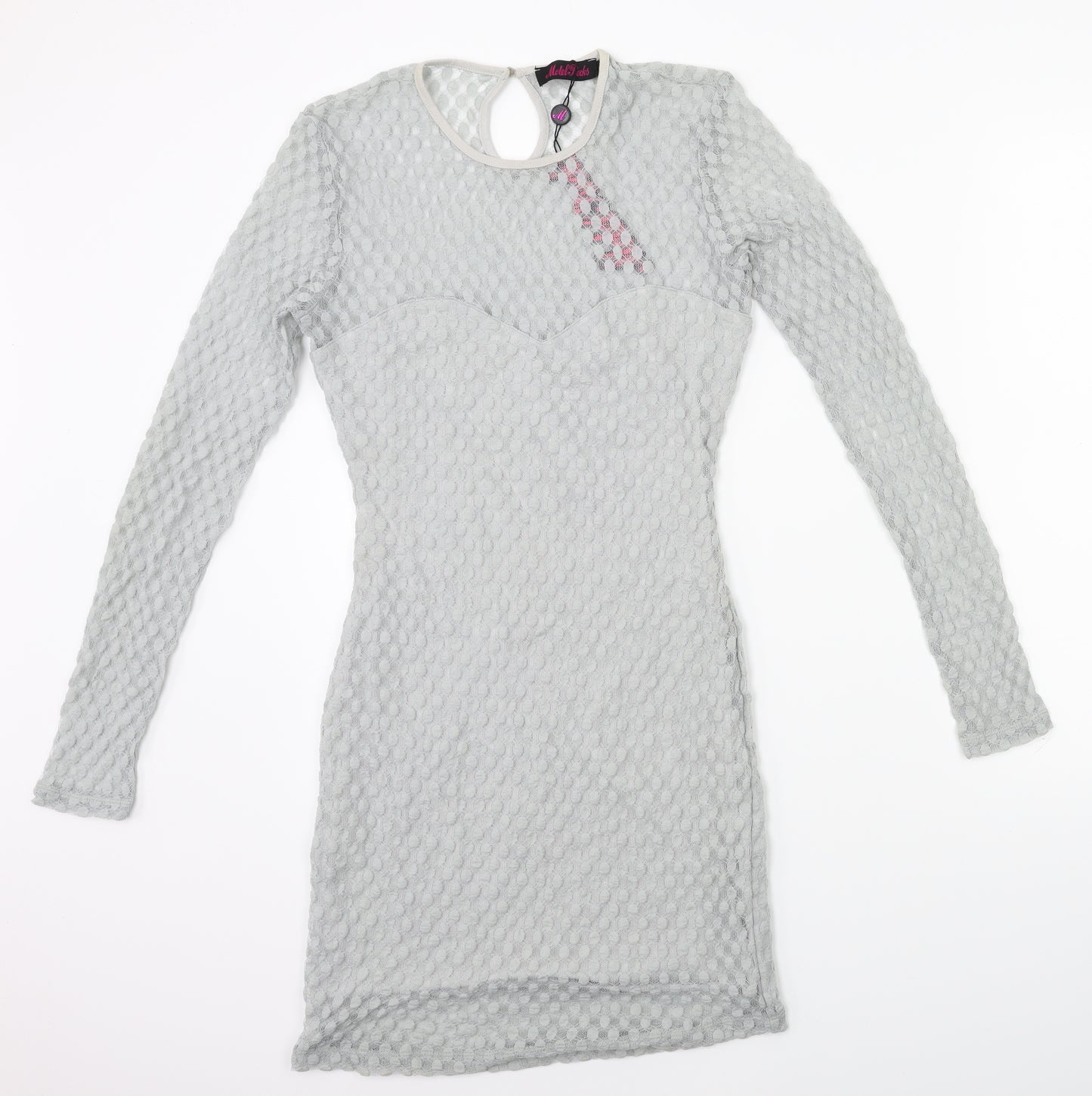 Motel Rocks Womens Grey  Lace Bodycon  Size 12